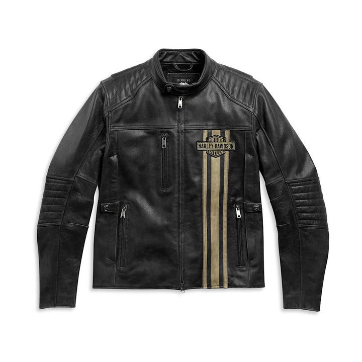 Men's Triple Vent Passing Link Leather Jacket