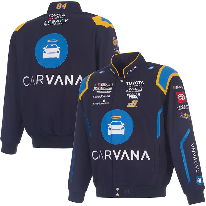 Men's Jimmie Johnson Navy 2026 Carvana Full-Snap Twill Racing Jacket