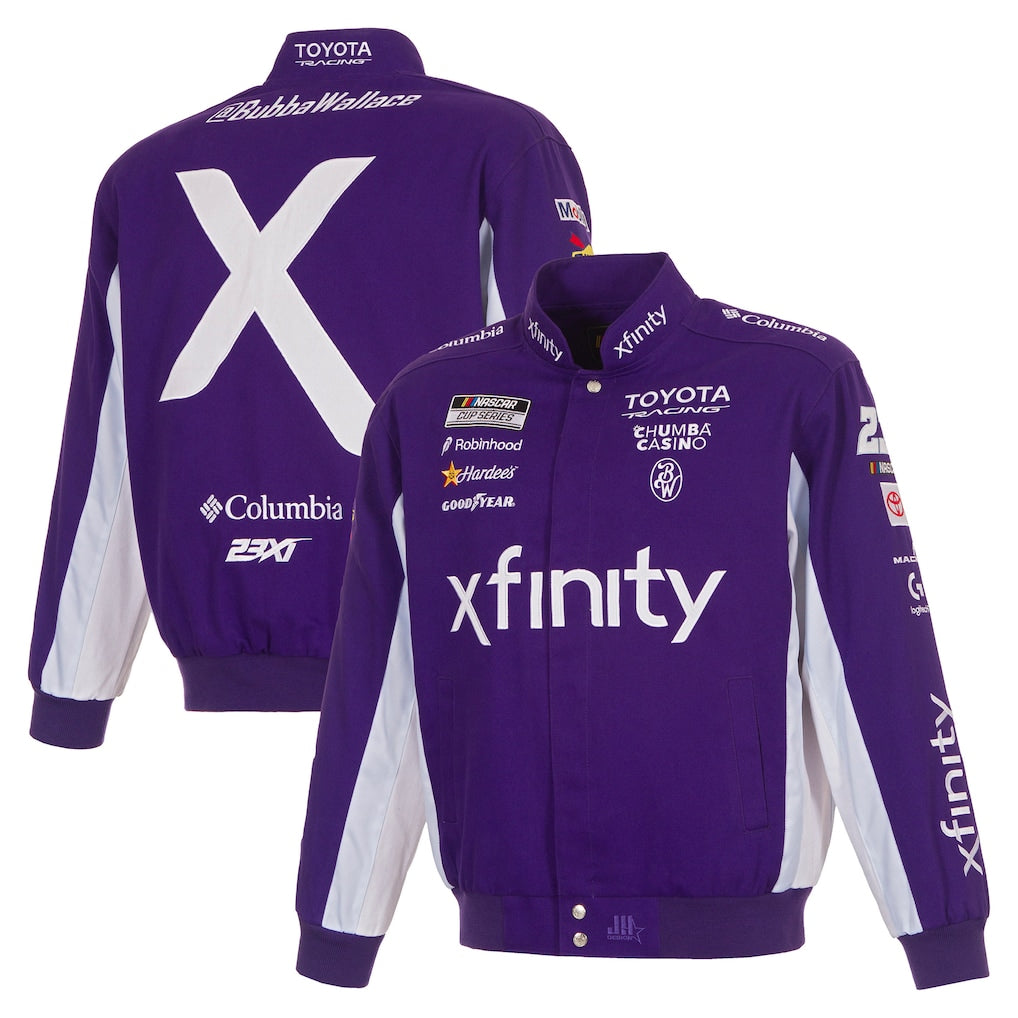 Men's Bubba Wallace Purple 2026 Xfinity Full-Snap Twill Racing Jacket