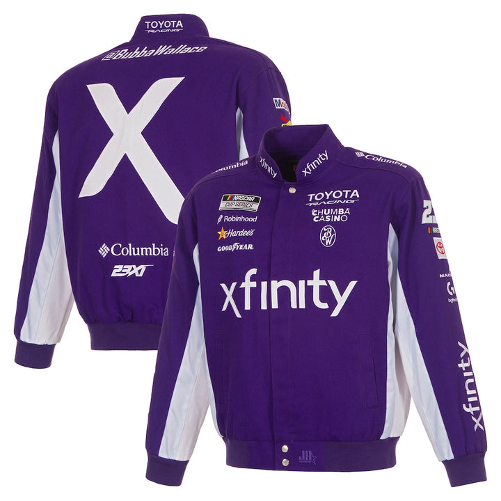 Men's Bubba Wallace Purple 2026 Xfinity Full-Snap Twill Racing Jacket