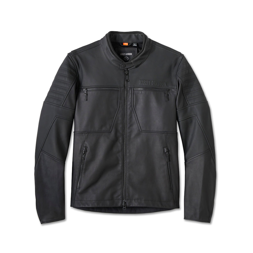 Willie G Skull Graphic Leather Riding Jacket