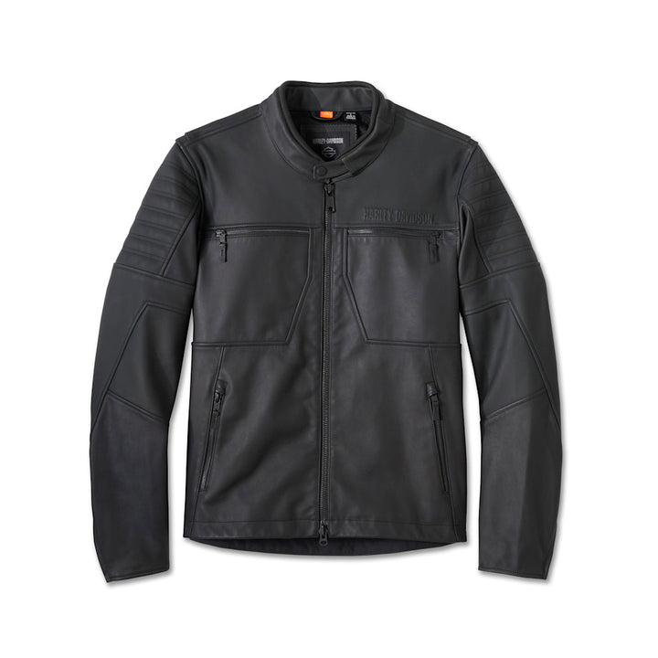 Willie G Skull Graphic Leather Riding Jacket