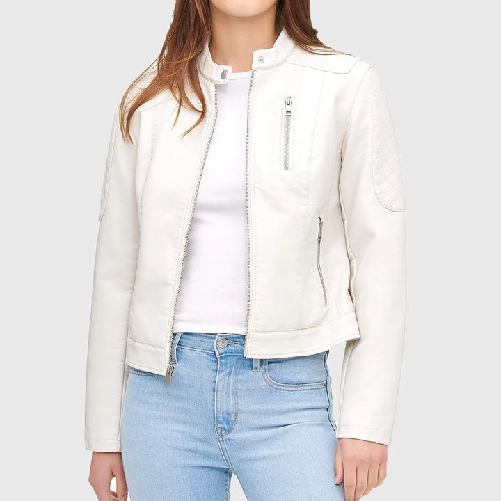 Women’s Classic Black Biker Leather Jacket