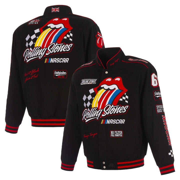 Men's Dale Earnhardt Black Budweiser Full-Snap Twill Jacket