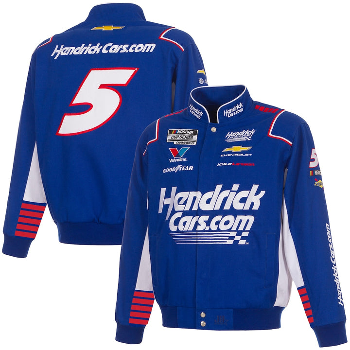 Men's Kyle Larson Royal 2026 Full-Snap Twill Racing Jacket
