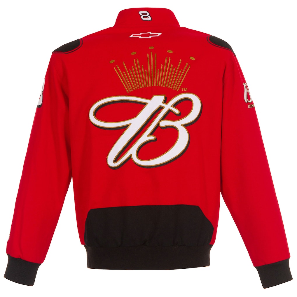 Men's Dale Earnhardt Red Budweiser Full-Snap Twill Jacket