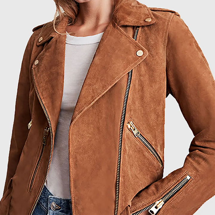 Women’s Genuine Leather Moto Jacket