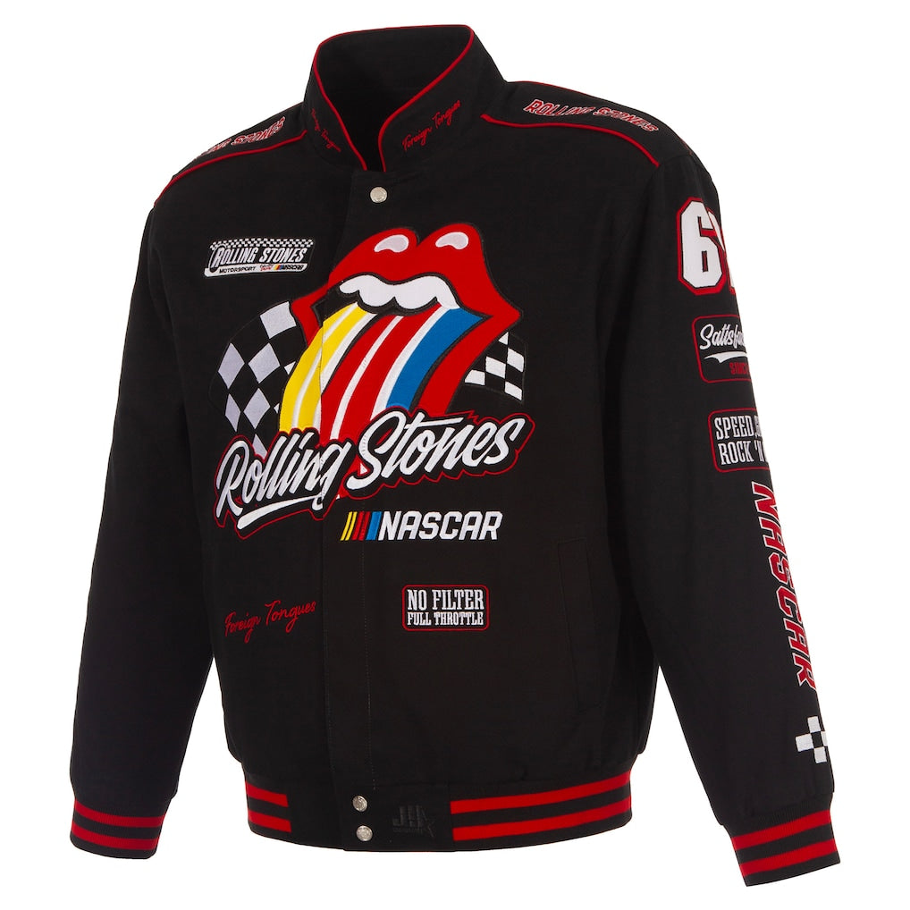 Men's Dale Earnhardt Black Budweiser Full-Snap Twill Jacket