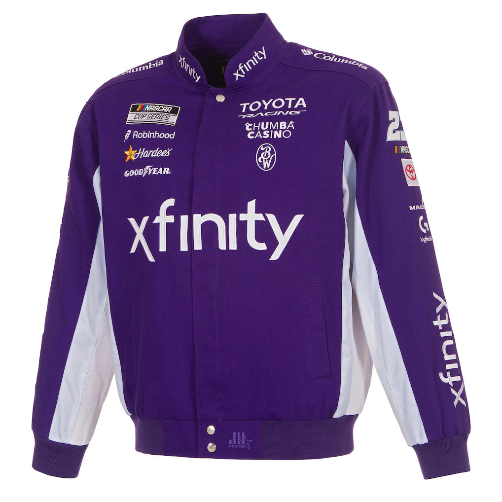 Men's Bubba Wallace Purple 2026 Xfinity Full-Snap Twill Racing Jacket