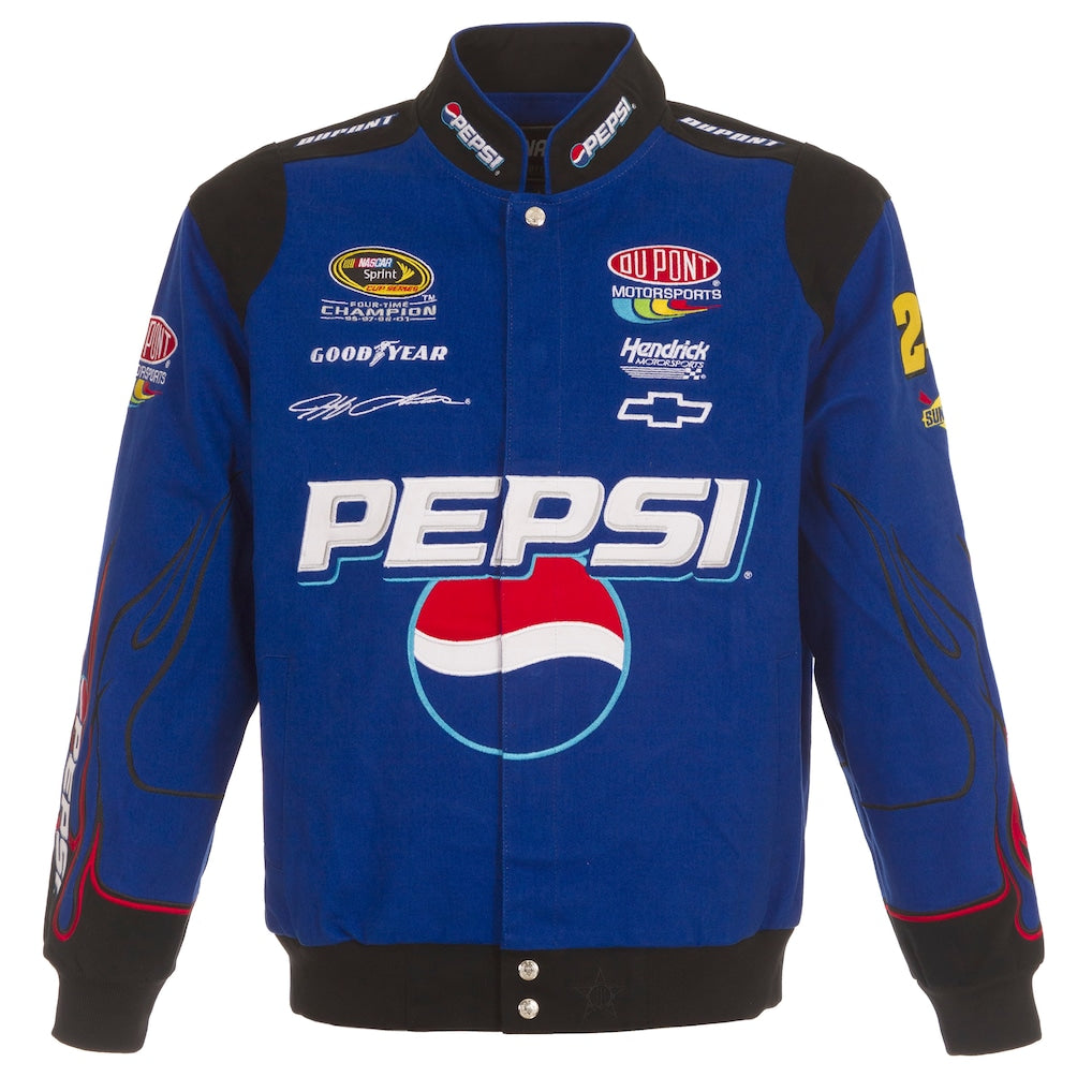 Men's Jeff Gordon Royal Pepsi Full-Snap Twill Uniform Jacket