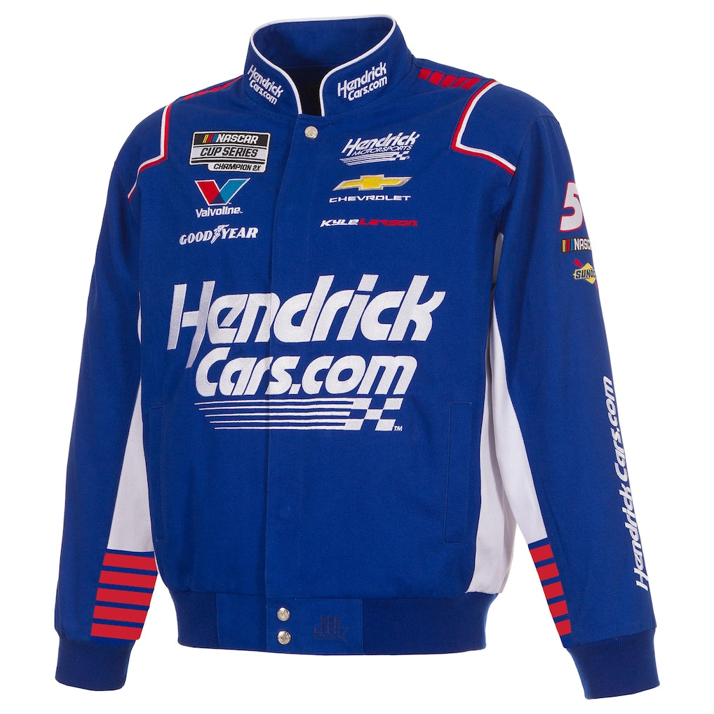 Men's Kyle Larson Royal 2026 Full-Snap Twill Racing Jacket