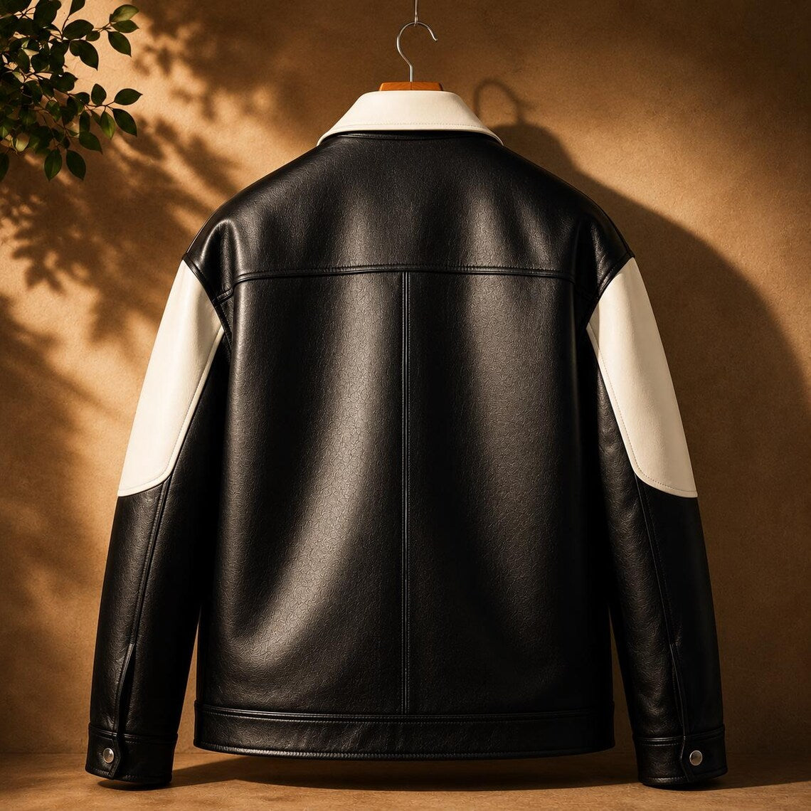 Genuine Cowhide Leather Biker Jacket for Men | Vintage Moto Black Zip Jacket