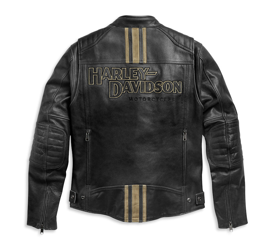 Men's Triple Vent Passing Link Leather Jacket
