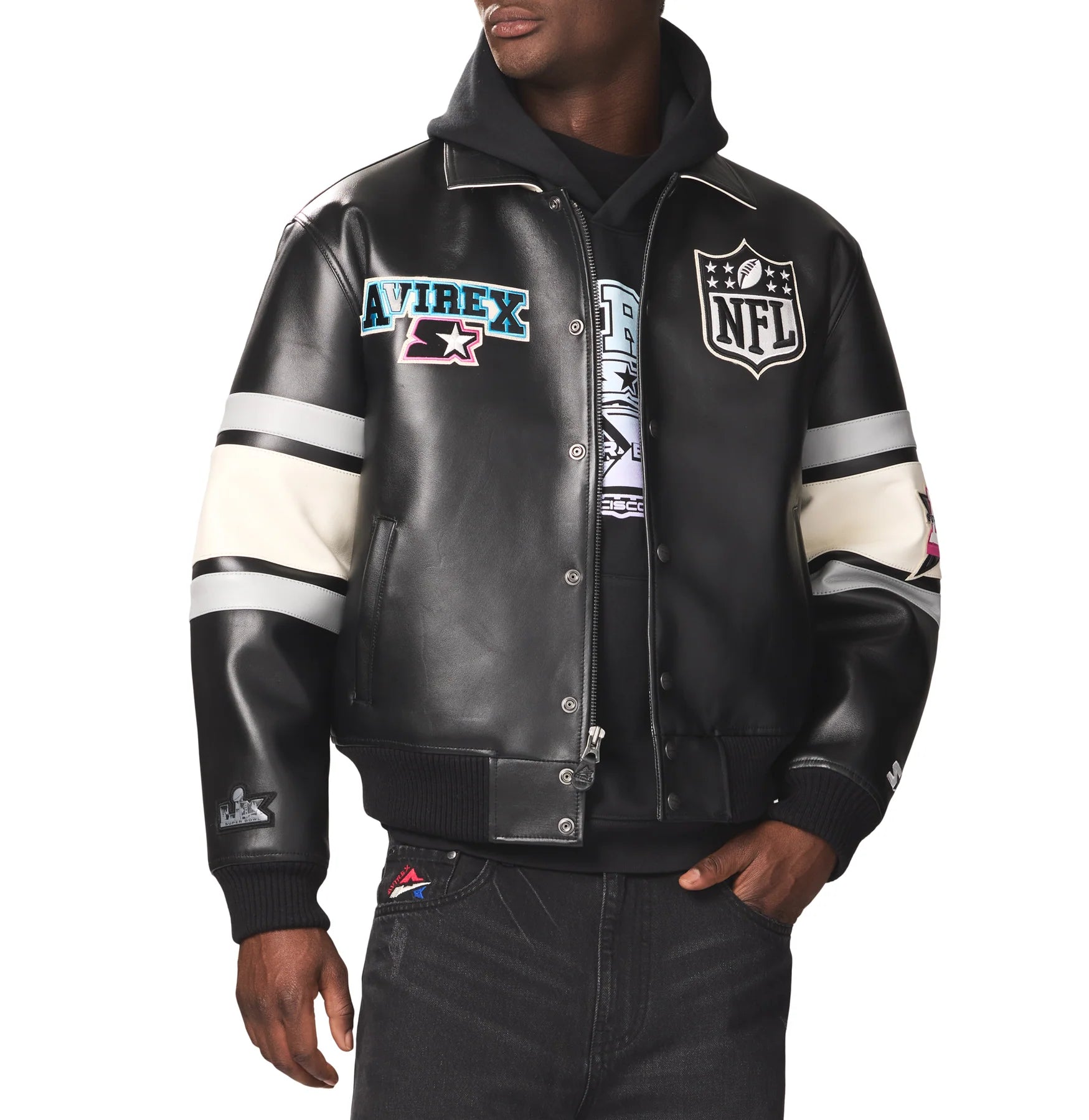STARTER SUPER BOWL LX LEATHER JACKET