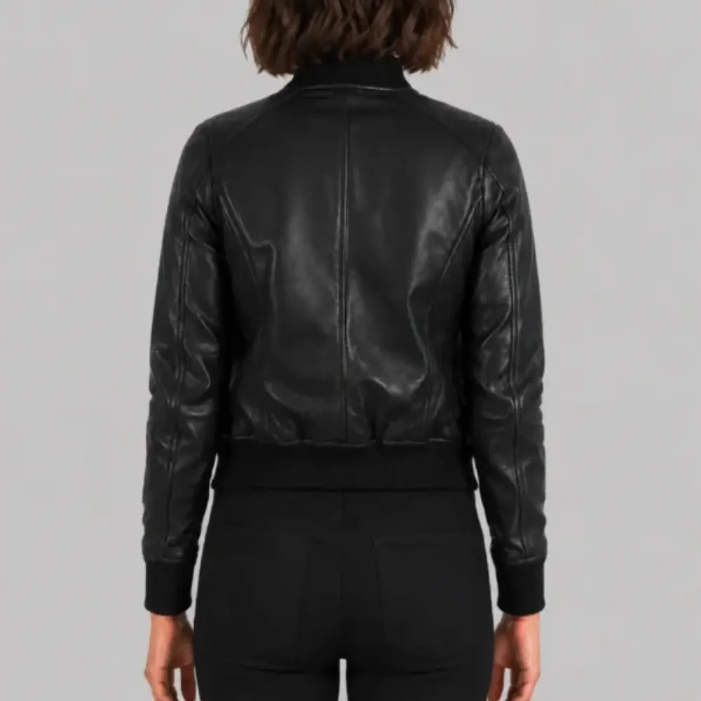 Women’s Classic Bomber Leather Jacket