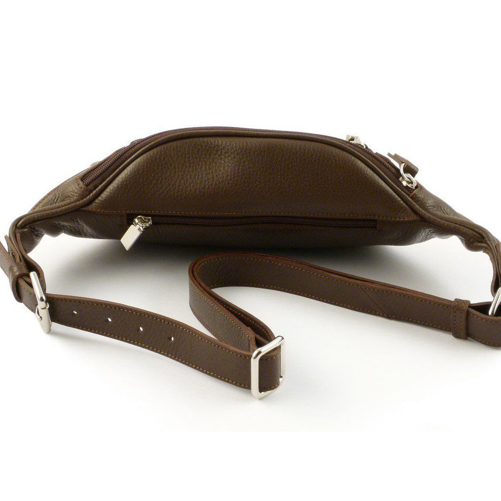Brown Waist bag in leather