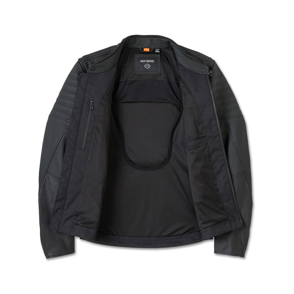 Willie G Skull Graphic Leather Riding Jacket