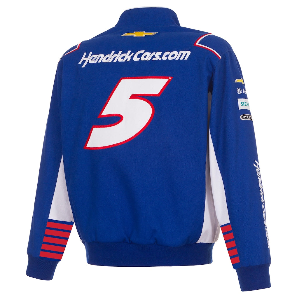 Men's Kyle Larson Royal 2026 Full-Snap Twill Racing Jacket