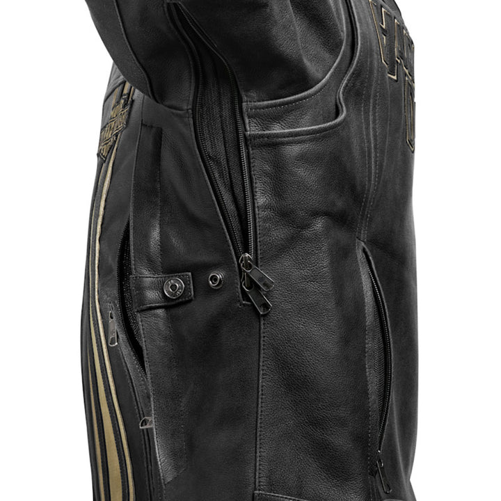 Men's Triple Vent Passing Link Leather Jacket