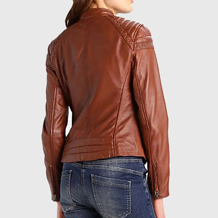 Alison Brown Suede Biker Jacket
