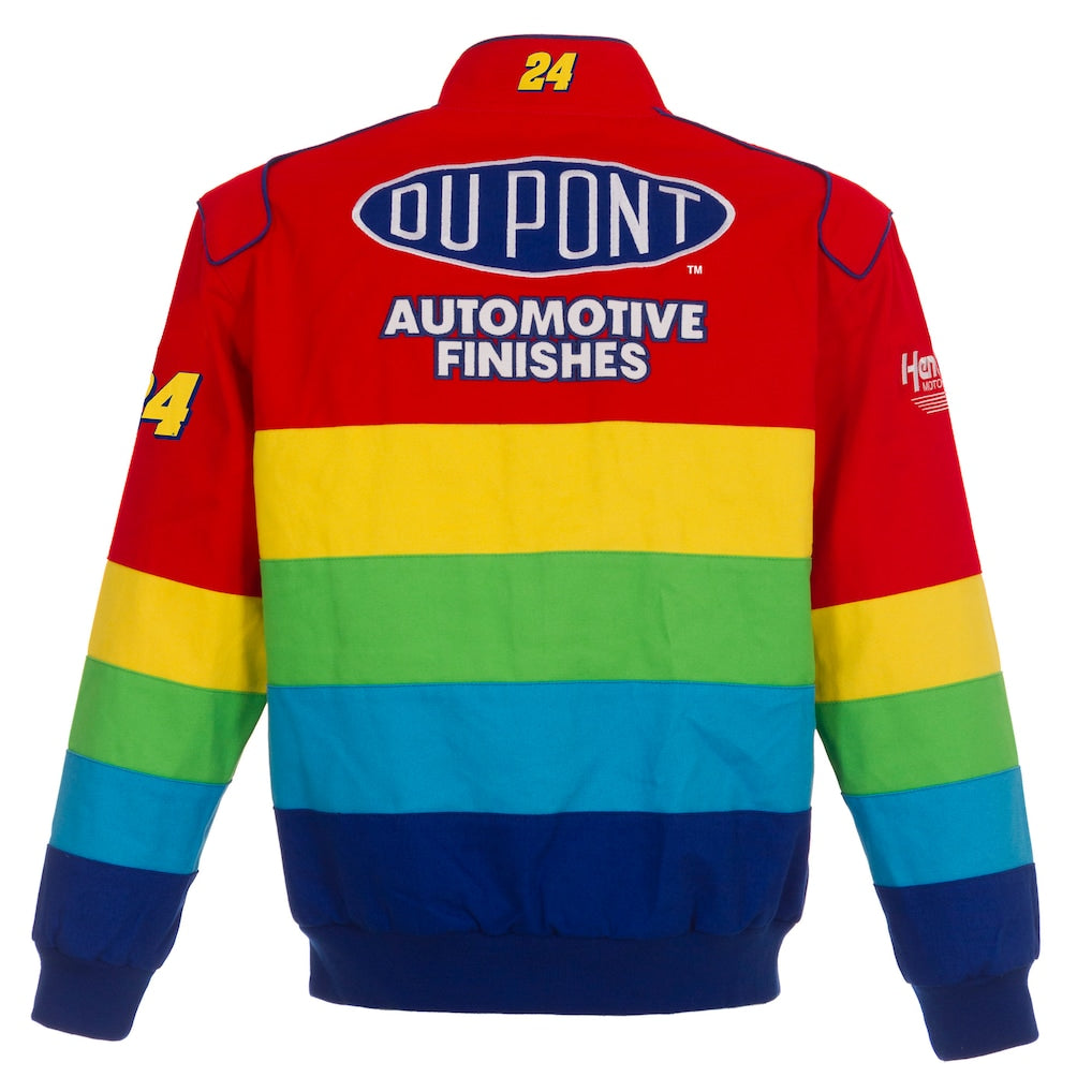 Men's Jeff Gordon Red/Blue Twill Uniform Full-Snap Jacket