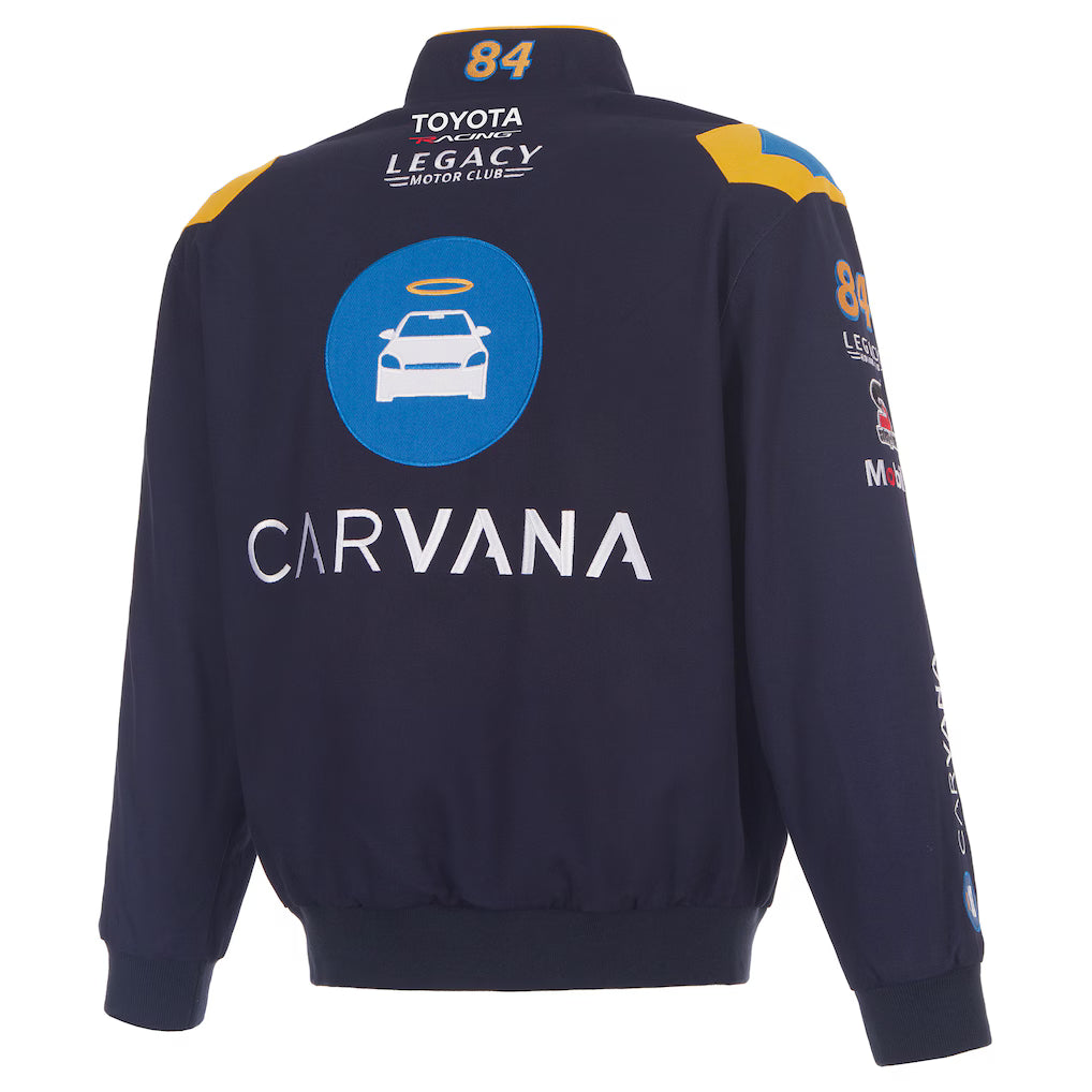 Men's Jimmie Johnson Navy 2026 Carvana Full-Snap Twill Racing Jacket