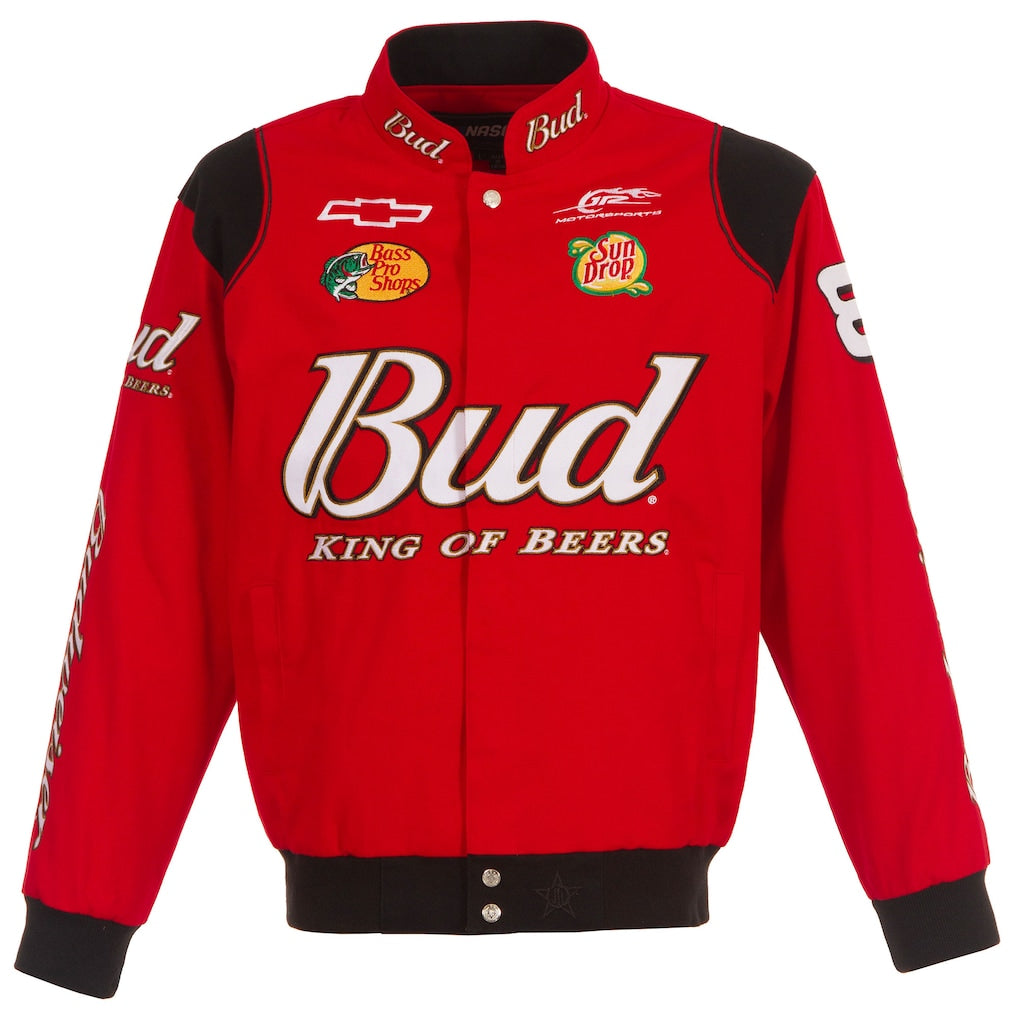 Men's Dale Earnhardt Red Budweiser Full-Snap Twill Jacket