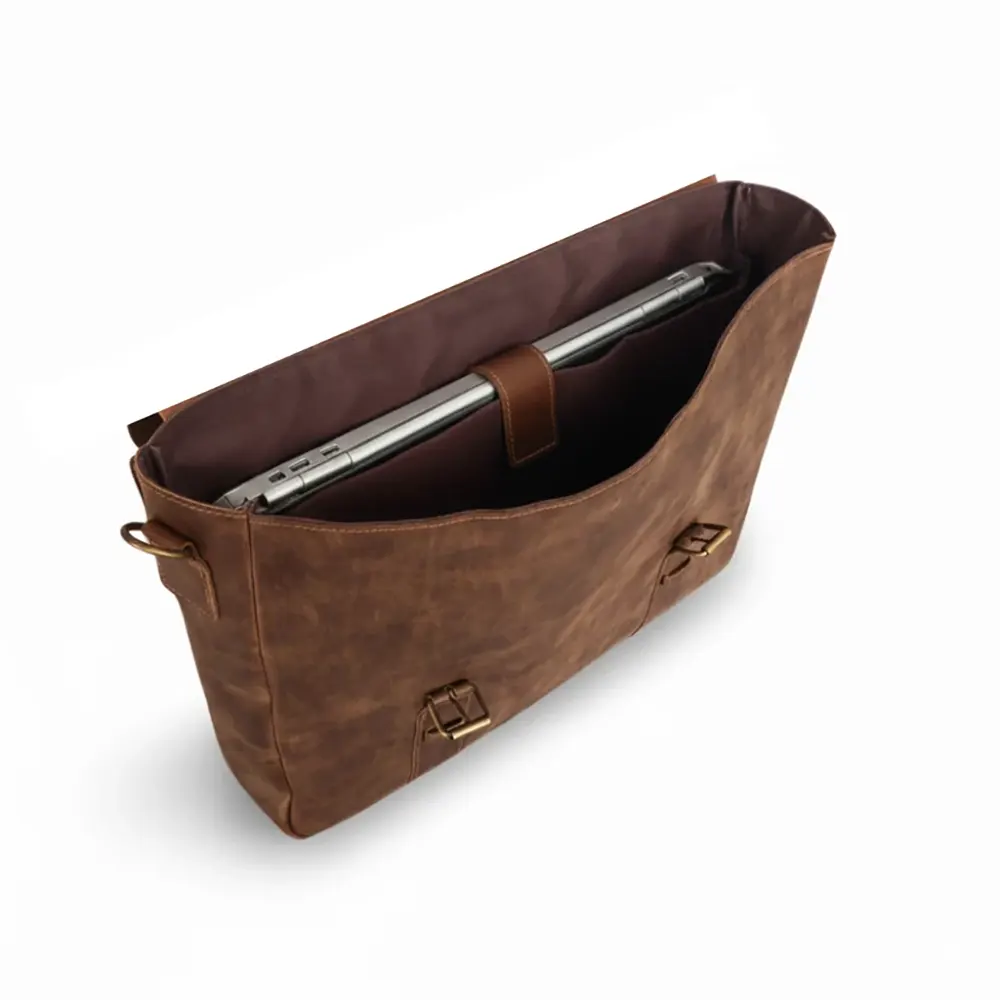 Leather Laptop Messenger Bag