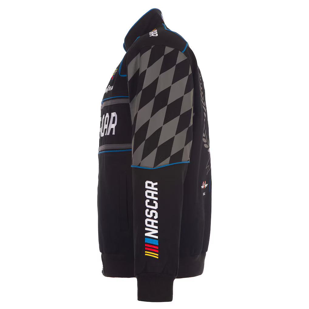 Men's NASCAR Design Black 2026 Full-Snap Twill Racing Jacket