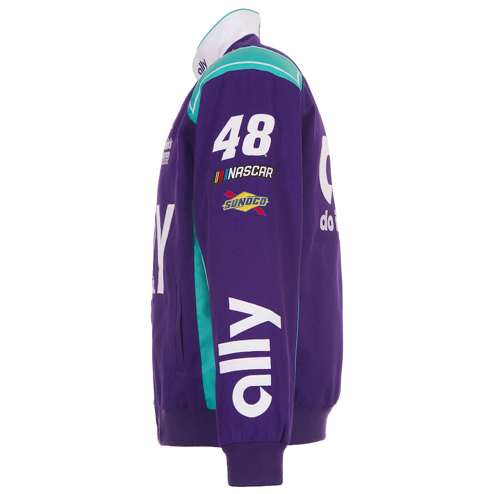 Men's Alex Bowman Purple 2026 Ally Full-Snap Twill Racing Jacket