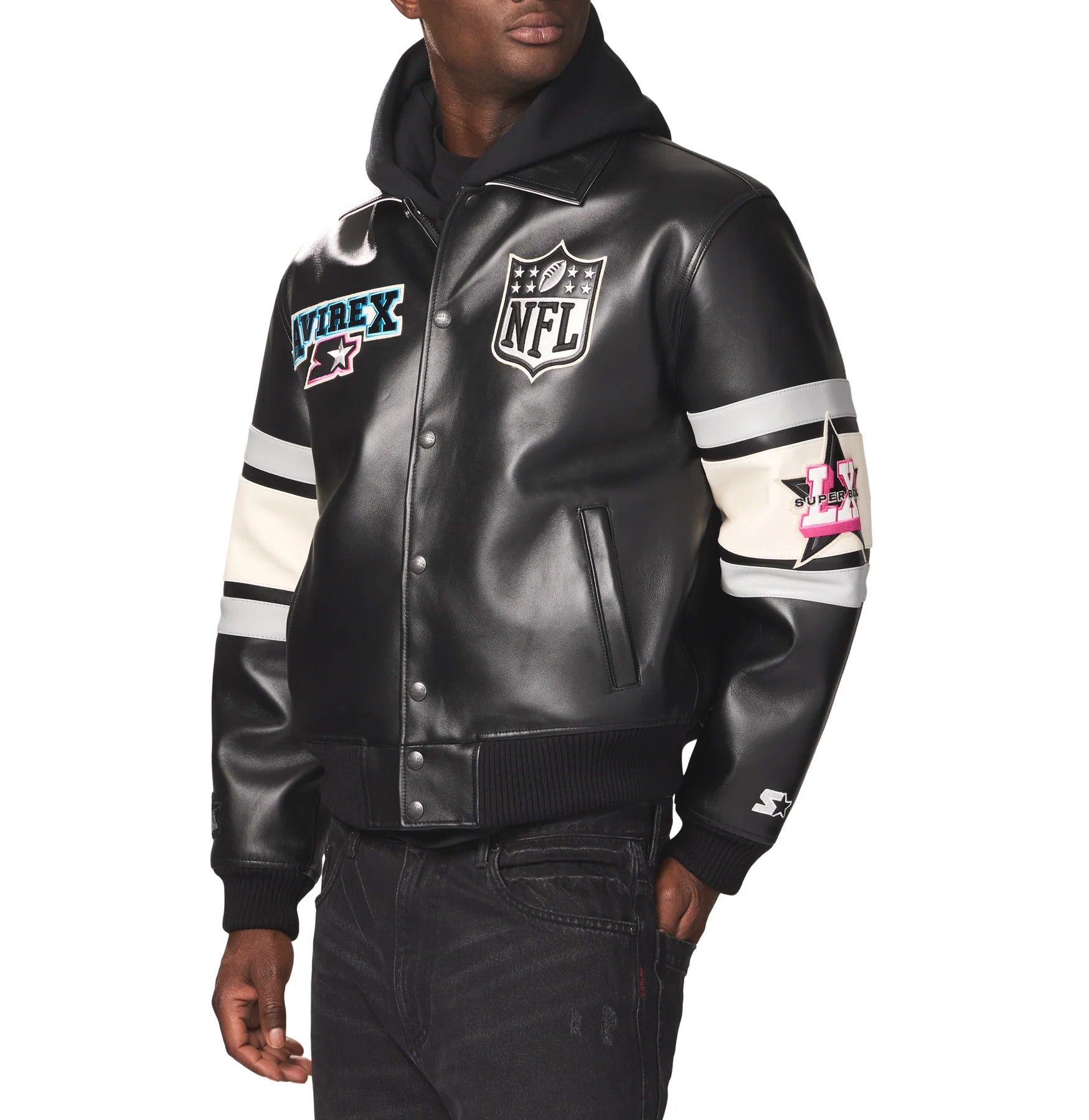STARTER SUPER BOWL LX LEATHER JACKET