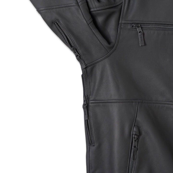 Willie G Skull Graphic Leather Riding Jacket