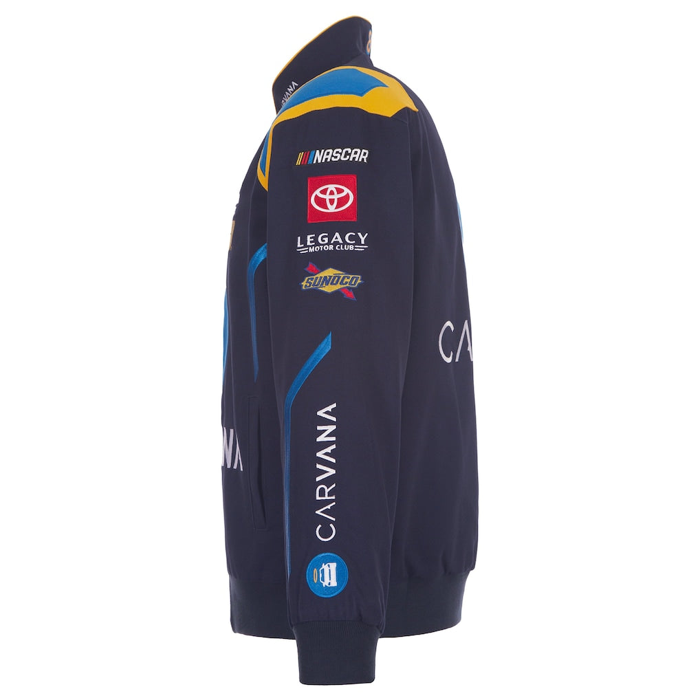 Men's Jimmie Johnson Navy 2026 Carvana Full-Snap Twill Racing Jacket