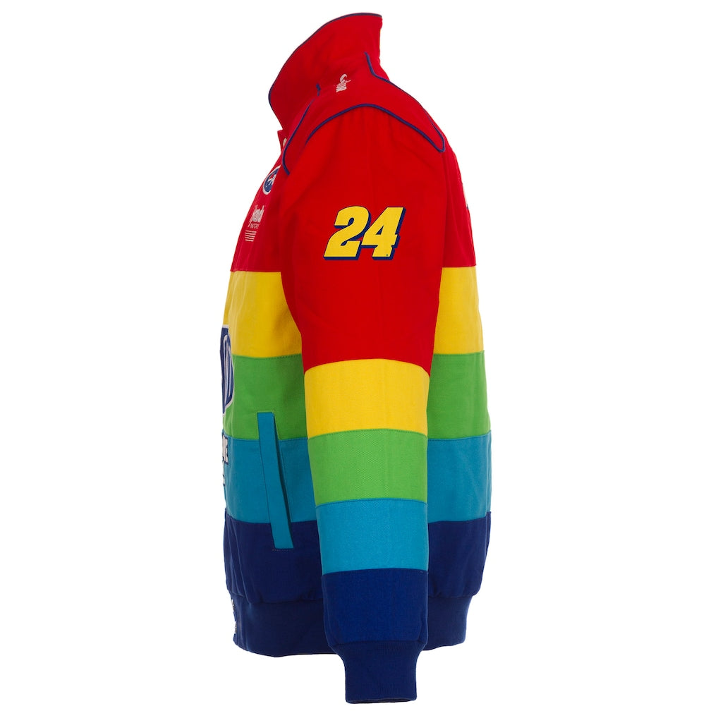 Men's Jeff Gordon Red/Blue Twill Uniform Full-Snap Jacket