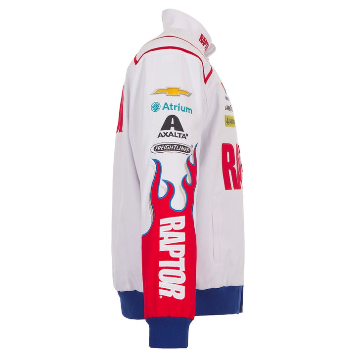 Men's William Byron White 2026 Raptor Full-Snap Twill Racing Jacket