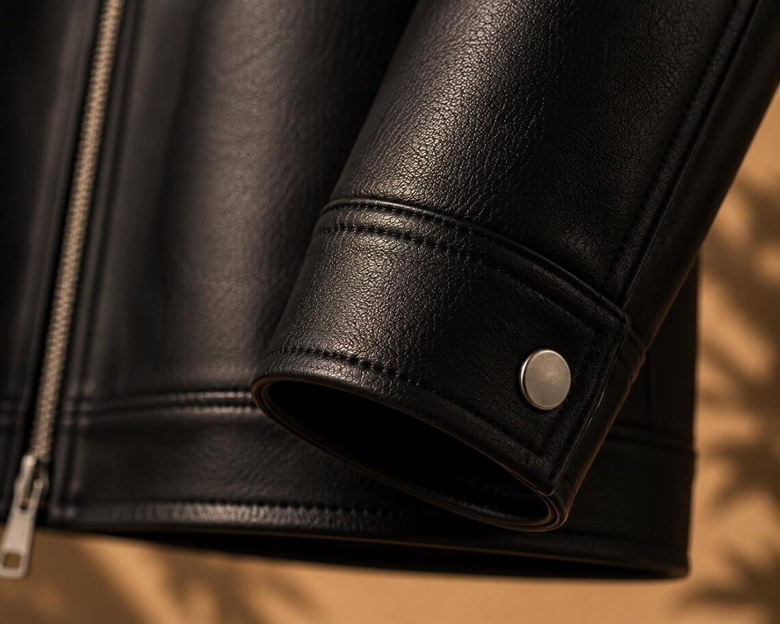 Genuine Cowhide Leather Biker Jacket for Men | Vintage Moto Black Zip Jacket