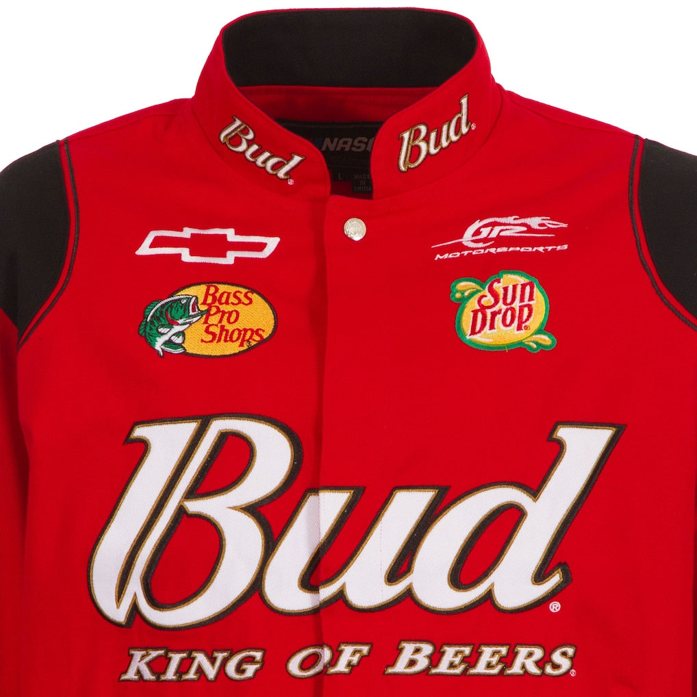 Men's Dale Earnhardt Red Budweiser Full-Snap Twill Jacket