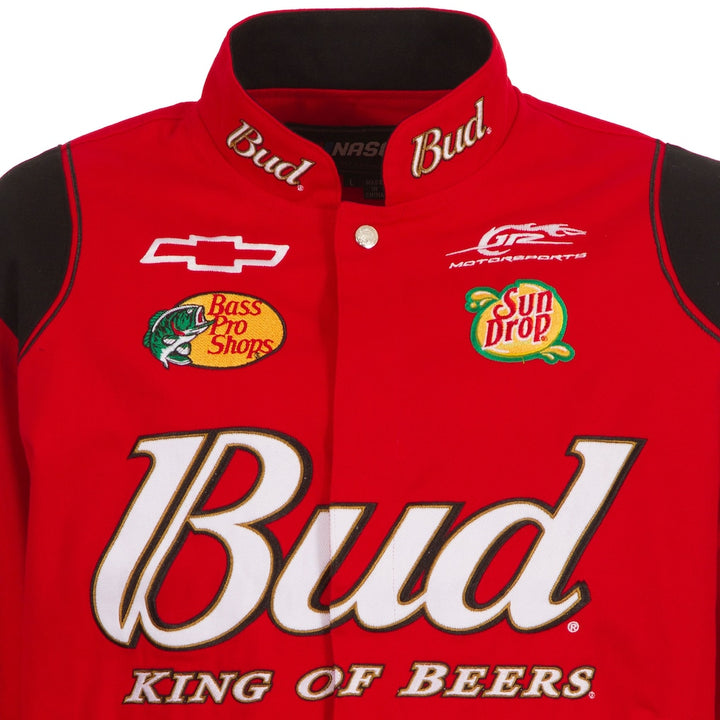 Men's Dale Earnhardt Red Budweiser Full-Snap Twill Jacket