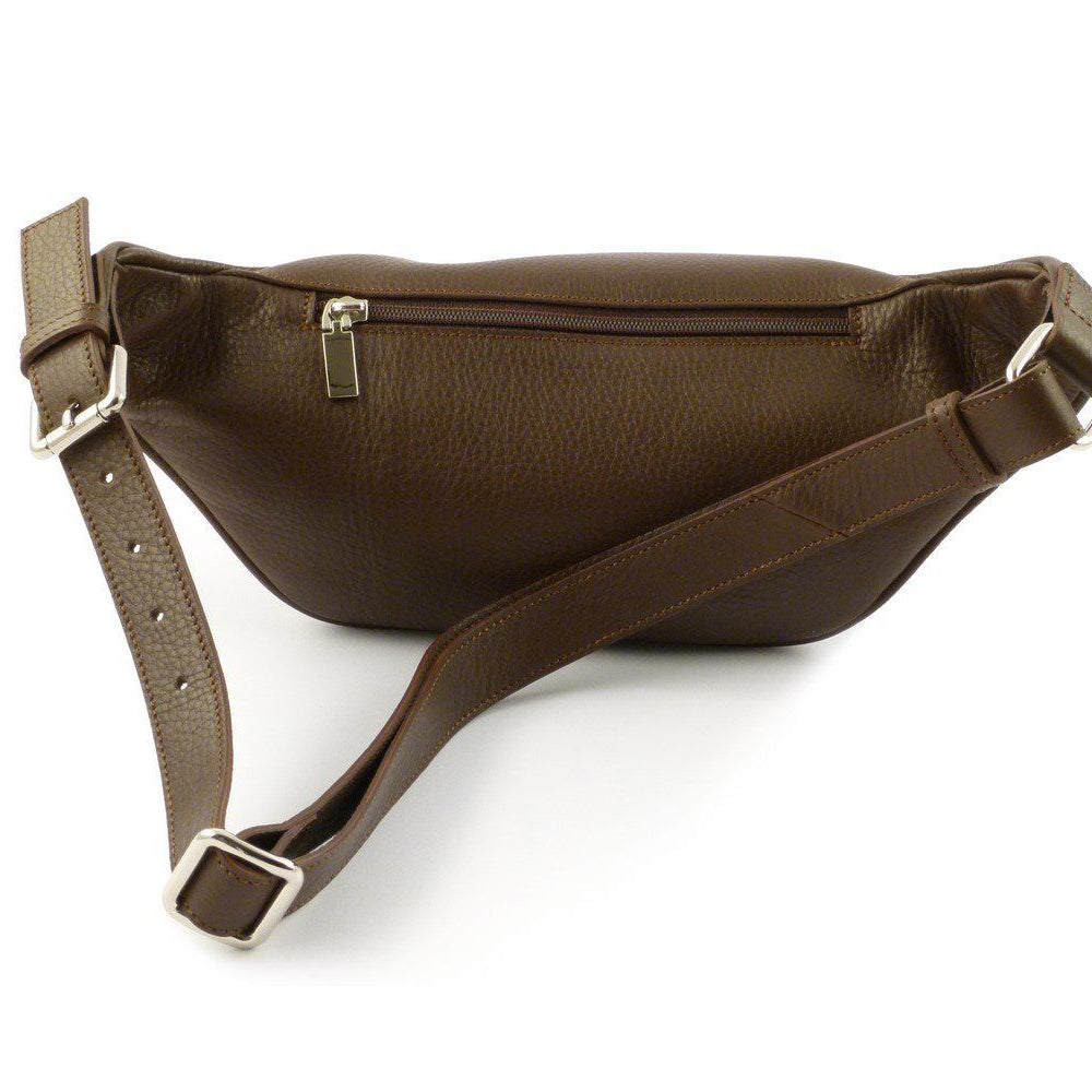 Brown Waist bag in leather