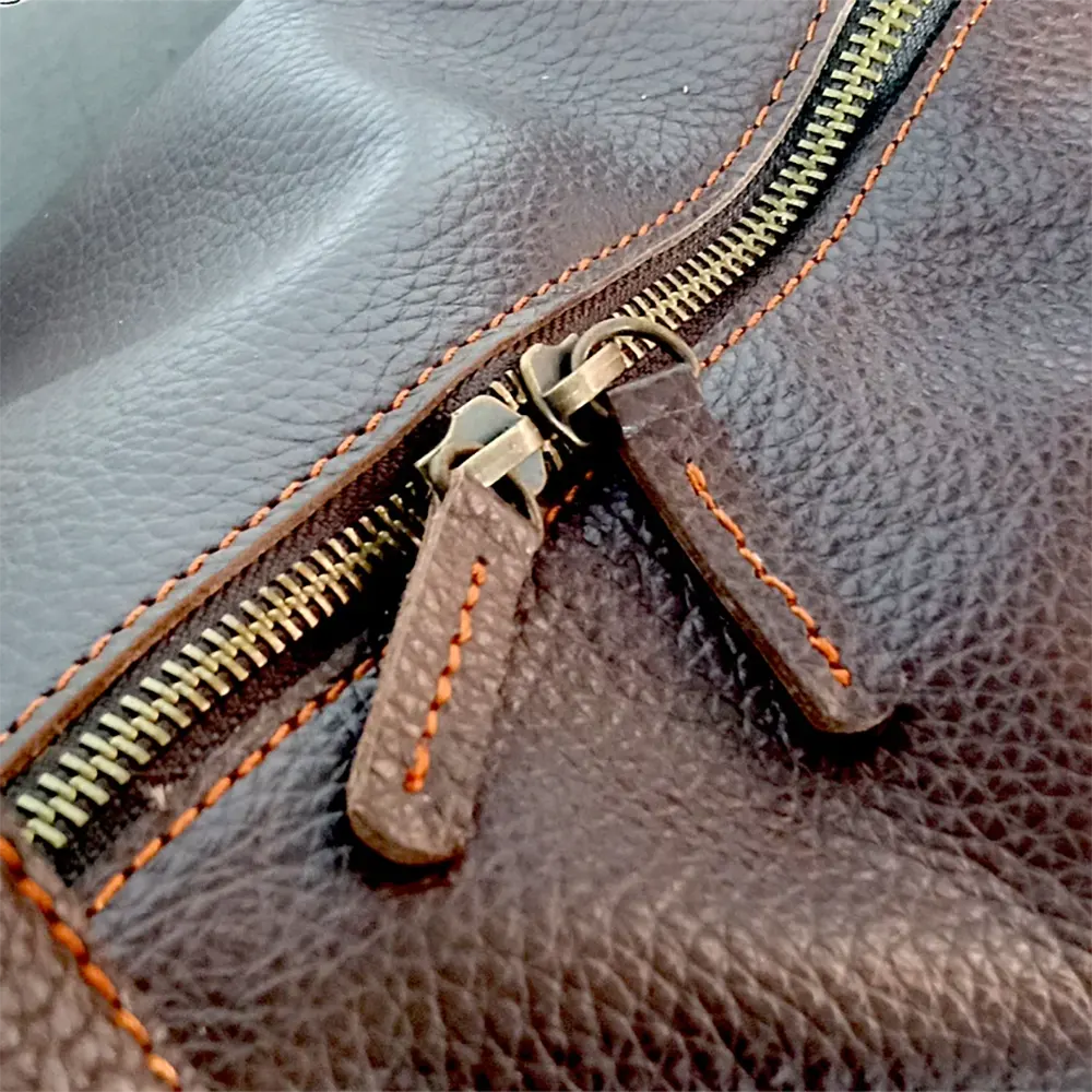 Leather Duffel Weekender Travel Bag