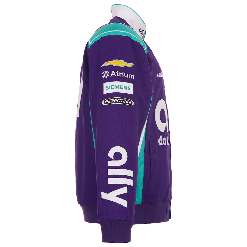 Men's Alex Bowman Purple 2026 Ally Full-Snap Twill Racing Jacket